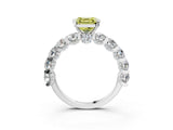 White gold Round Diamond Side Stone Engagement Ring with Six-Prong Setting_27