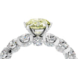 White gold Round Diamond Side Stone Engagement Ring with Six-Prong Setting_28