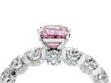 White gold Round Diamond Side Stone Engagement Ring with Six-Prong Setting_28