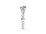 White gold Round Diamond Side Stone Engagement Ring with Six-Prong Setting_28