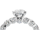 White gold Round Diamond Side Stone Engagement Ring with Six-Prong Setting_28