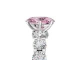White gold Round Diamond Side Stone Engagement Ring with Six-Prong Setting_29