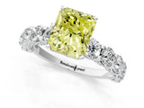 White gold Round Diamond Side Stone Engagement Ring with Six-Prong Setting_29