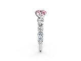 White gold Round Diamond Side Stone Engagement Ring with Six-Prong Setting_29
