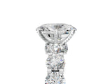 White gold Round Diamond Side Stone Engagement Ring with Six-Prong Setting_29
