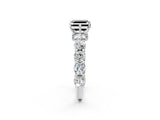 White gold Round Diamond Side Stone Engagement Ring with Six-Prong Setting_2