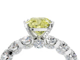 White gold Round Diamond Side Stone Engagement Ring with Six-Prong Setting_30