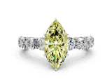 White gold Round Diamond Side Stone Engagement Ring with Six-Prong Setting_34