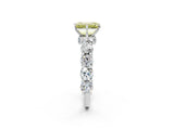 White gold Round Diamond Side Stone Engagement Ring with Six-Prong Setting_35