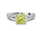 White gold Round Diamond Side Stone Engagement Ring with Six-Prong Setting_35