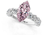 White gold Round Diamond Side Stone Engagement Ring with Six-Prong Setting_36