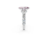 White gold Round Diamond Side Stone Engagement Ring with Six-Prong Setting_37