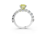 White gold Round Diamond Side Stone Engagement Ring with Six-Prong Setting_38