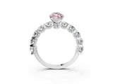 White gold Round Diamond Side Stone Engagement Ring with Six-Prong Setting_38