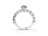 White gold Round Diamond Side Stone Engagement Ring with Six-Prong Setting_38