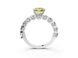 White gold Round Diamond Side Stone Engagement Ring with Six-Prong Setting_39