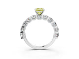 White gold Round Diamond Side Stone Engagement Ring with Six-Prong Setting_39