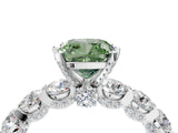White gold Round Diamond Side Stone Engagement Ring with Six-Prong Setting_4