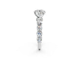 White gold Round Diamond Side Stone Engagement Ring with Six-Prong Setting_42