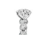 White gold Round Diamond Side Stone Engagement Ring with Six-Prong Setting_44