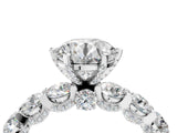 White gold Round Diamond Side Stone Engagement Ring with Six-Prong Setting_44