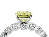 White gold Round Diamond Side Stone Engagement Ring with Six-Prong Setting_4