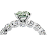 White gold Round Diamond Side Stone Engagement Ring with Six-Prong Setting_4