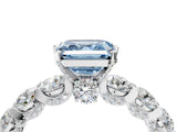 White gold Round Diamond Side Stone Engagement Ring with Six-Prong Setting_4