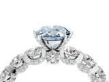 White gold Round Diamond Side Stone Engagement Ring with Six-Prong Setting_4