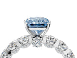 White gold Round Diamond Side Stone Engagement Ring with Six-Prong Setting_4