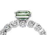 White gold Round Diamond Side Stone Engagement Ring with Six-Prong Setting_4