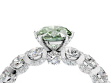 White gold Round Diamond Side Stone Engagement Ring with Six-Prong Setting_4