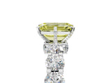 White gold Round Diamond Side Stone Engagement Ring with Six-Prong Setting_53