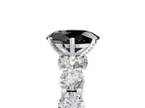 White gold Round Diamond Side Stone Engagement Ring with Six-Prong Setting_5