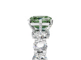 White gold Round Diamond Side Stone Engagement Ring with Six-Prong Setting_5