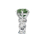 White gold Round Diamond Side Stone Engagement Ring with Six-Prong Setting_5
