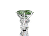 White gold Round Diamond Side Stone Engagement Ring with Six-Prong Setting_5