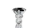 White gold Round Diamond Side Stone Engagement Ring with Six-Prong Setting_5