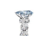 White gold Round Diamond Side Stone Engagement Ring with Six-Prong Setting_5