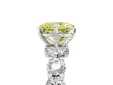 White gold Round Diamond Side Stone Engagement Ring with Six-Prong Setting_5