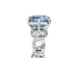 White gold Round Diamond Side Stone Engagement Ring with Six-Prong Setting_5