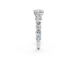 White gold Round Diamond Side Stone Engagement Ring with Six-Prong Setting_8