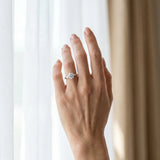 White gold Round Diamond Solitaire Ring with Beaded Band and Four-Prong Setting_19