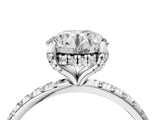 White gold Round Diamond Solitaire Ring with Four-Prong Setting and Pavé Band_25