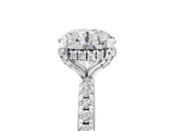 White gold Round Diamond Solitaire Ring with Four-Prong Setting and Pavé Band_26