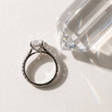 White gold Round Diamond Solitaire Ring with Four-Prong Setting and Pavé Band_36