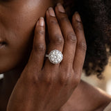 White gold Round Diamond Solitaire Ring with Shared Prong Pavé Band_14