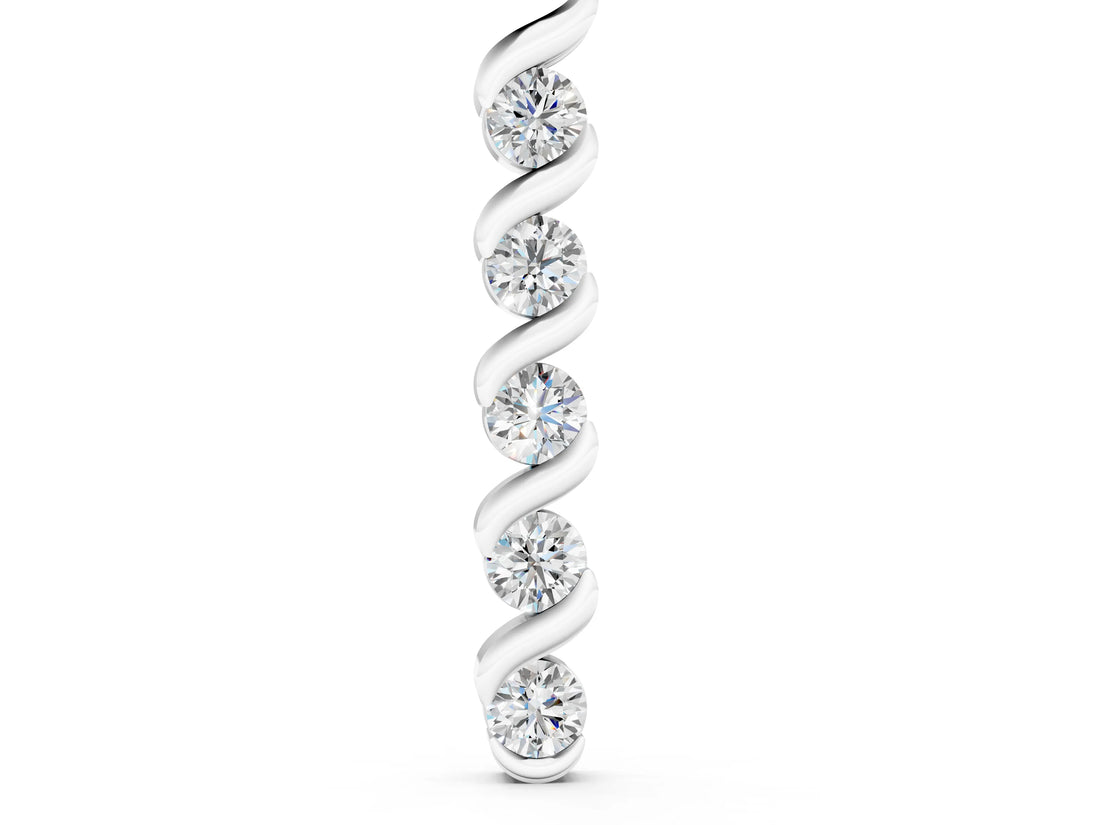 White gold Round Diamond Spiral Prong Pendant_3