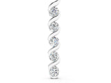 White gold Round Diamond Spiral Prong Pendant_3