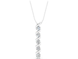 White gold Round Diamond Spiral Prong Pendant_4